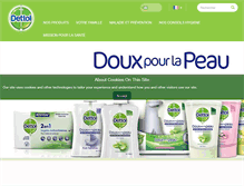 Tablet Screenshot of dettol.fr